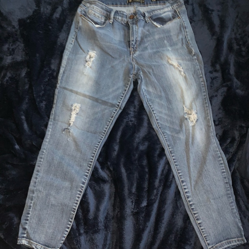 Kim Kardashian Ripped Jeans